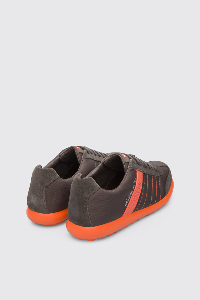 Back view of Pelotas XLite Brown Gray Sneakers for Men