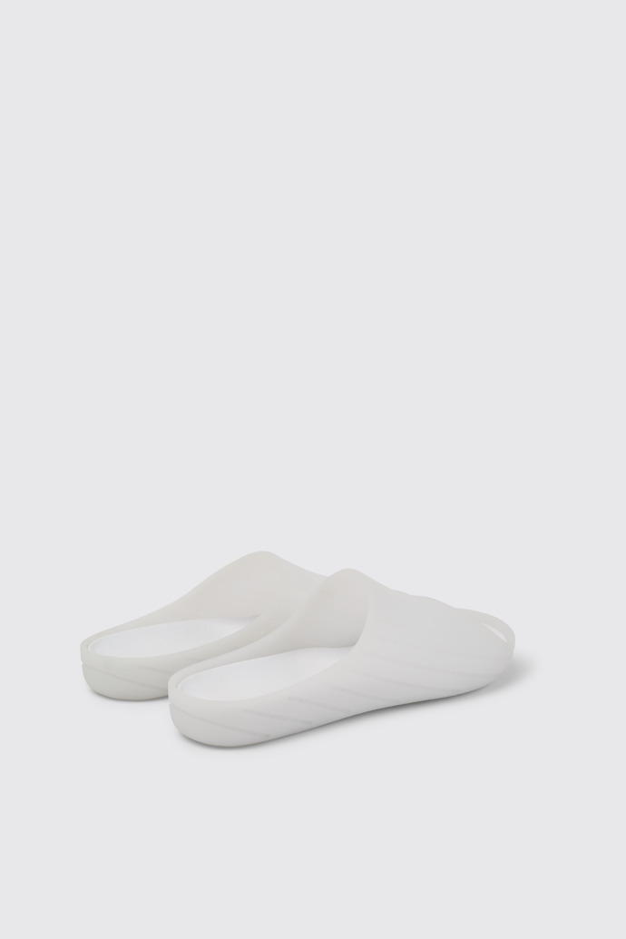Back view of Wabi White monomaterial sandals for men