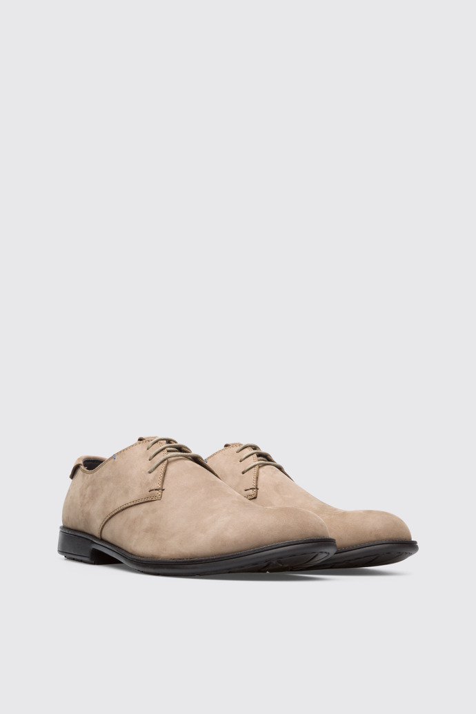 Front view of Mil Grey blucher shoes for men