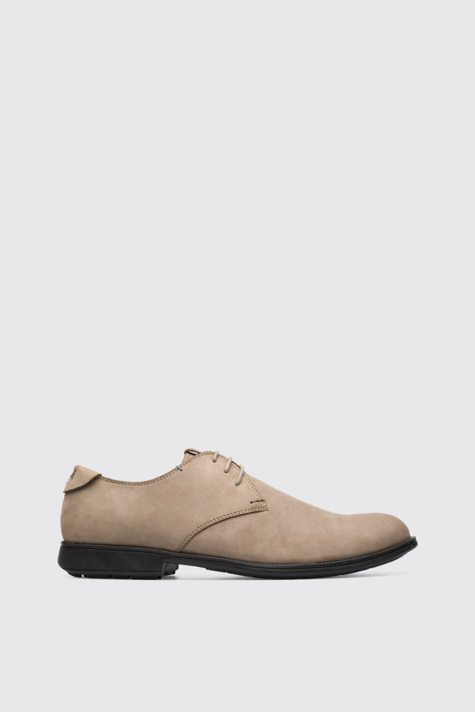Side view of Mil Grey blucher shoes for men