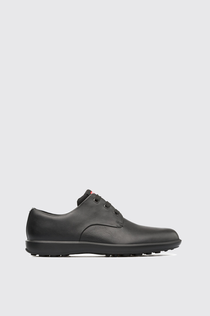 Side view of Atom Work Black Formal Shoes for Men