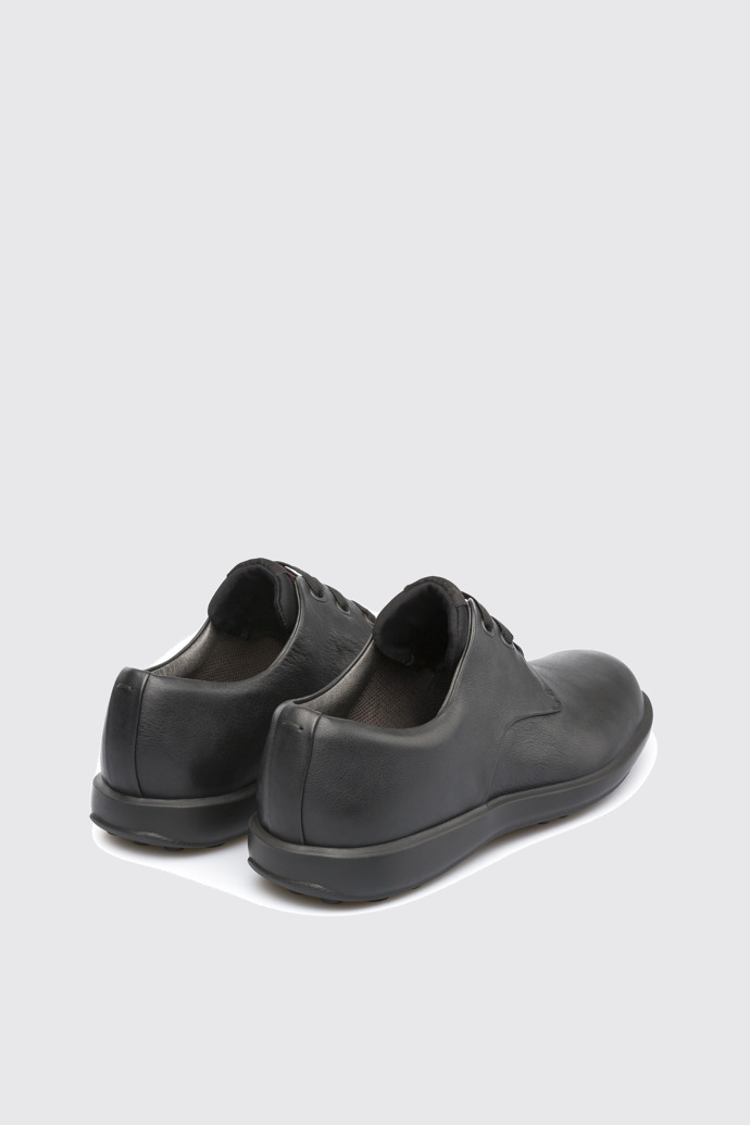 Back view of Atom Work Black Formal Shoes for Men