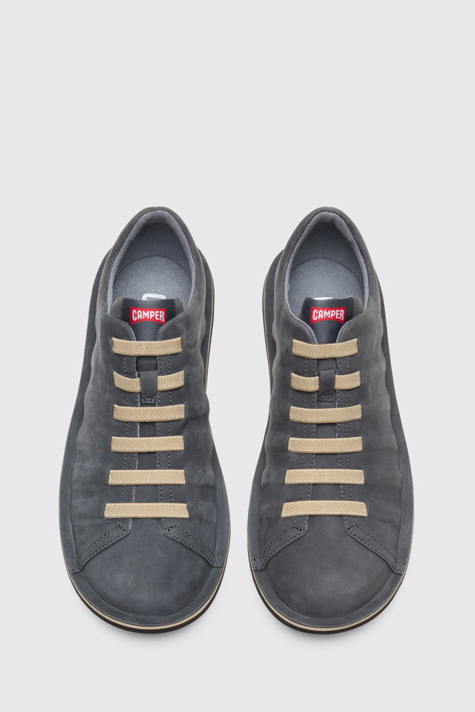 Overhead view of Beetle Dark gray lightweight shoe for men