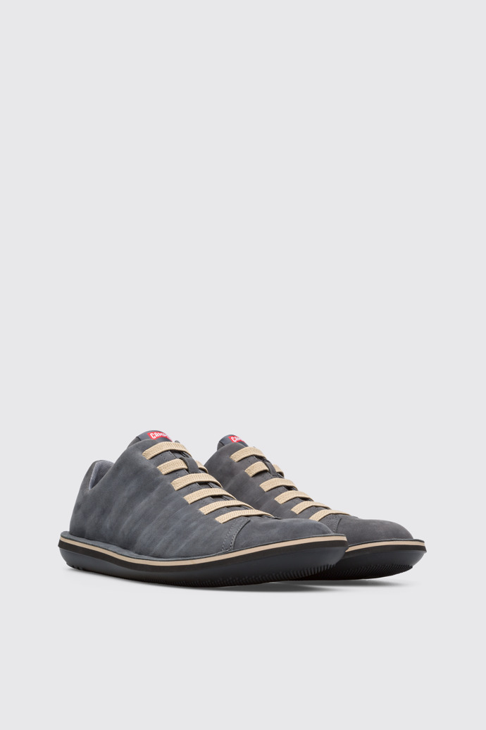 Front view of Beetle Dark gray lightweight shoe for men