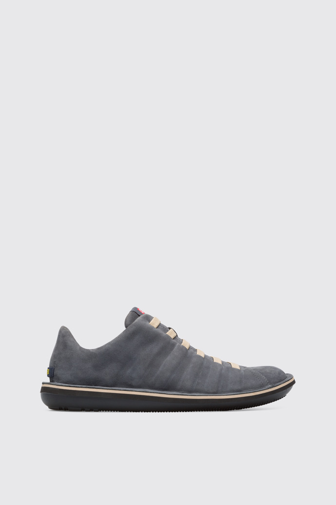 Side view of Beetle Dark gray lightweight shoe for men