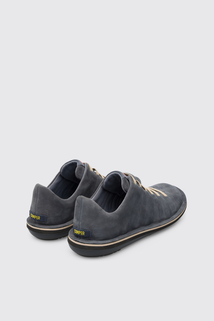 Back view of Beetle Dark gray lightweight shoe for men