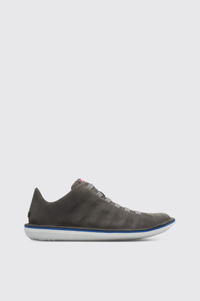 Side view of Beetle Dark grey shoe for men