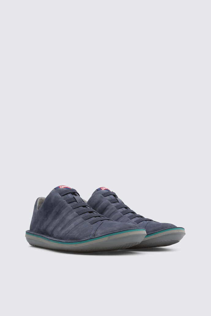 Front view of Beetle Blue shoe for men