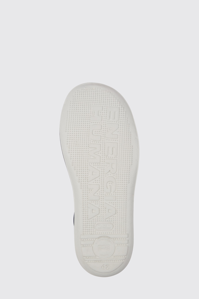 The sole of Beetle Blue nubuck sneakers for men