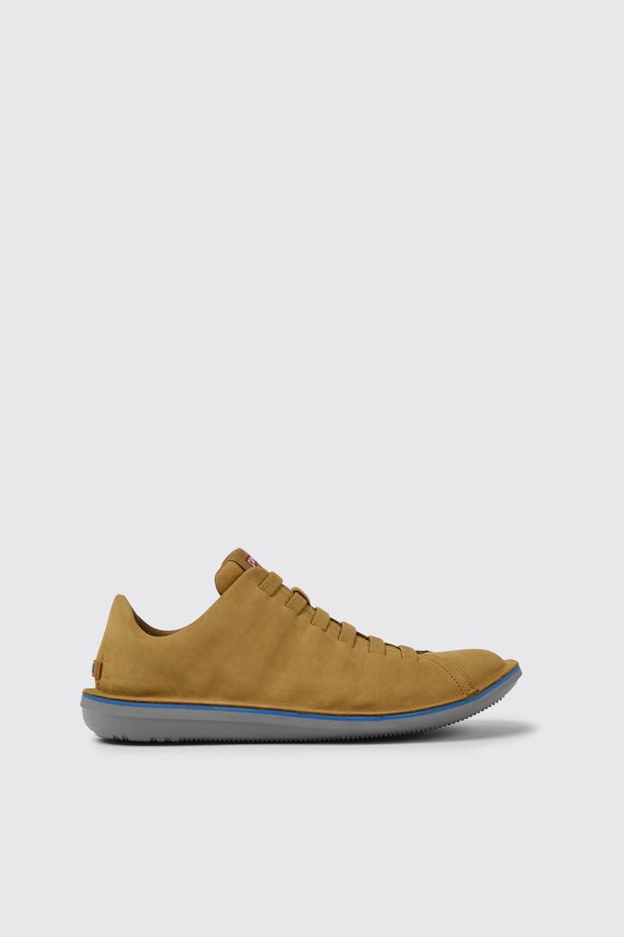 Side view of Beetle Brown nubuck sneakers for men