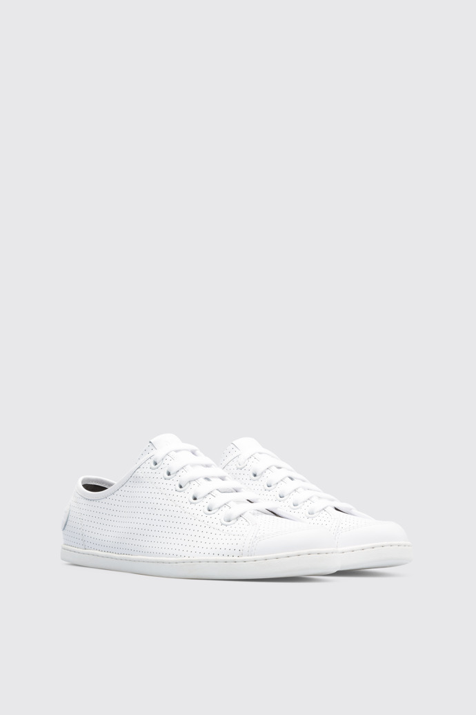 Front view of Uno White Sneakers for Men