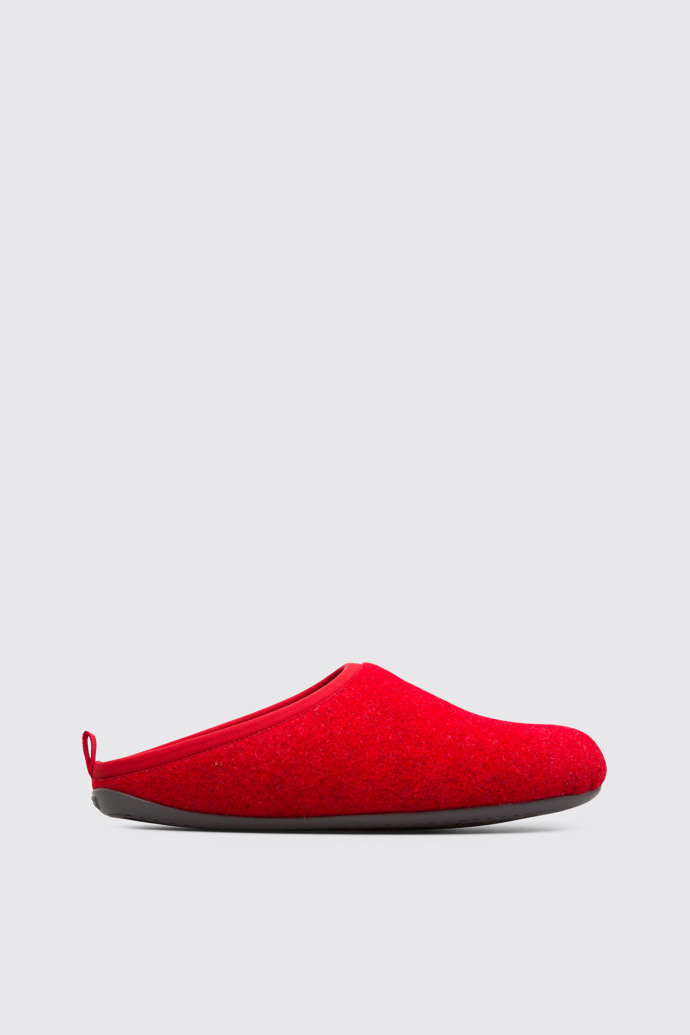 Side view of Wabi Red Slippers for Men