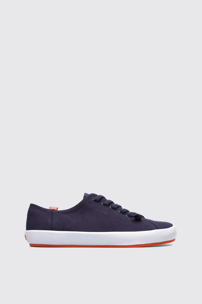 Side view of Peu Rambla Blue Sneakers for Men