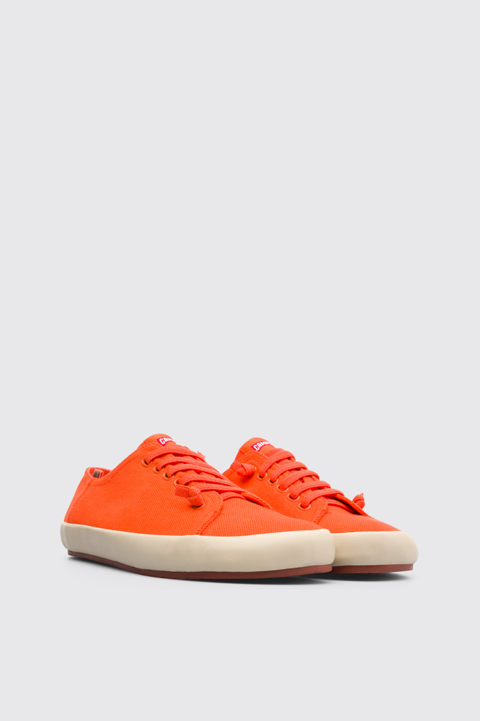 Front view of Peu Rambla Orange Sneakers for Men