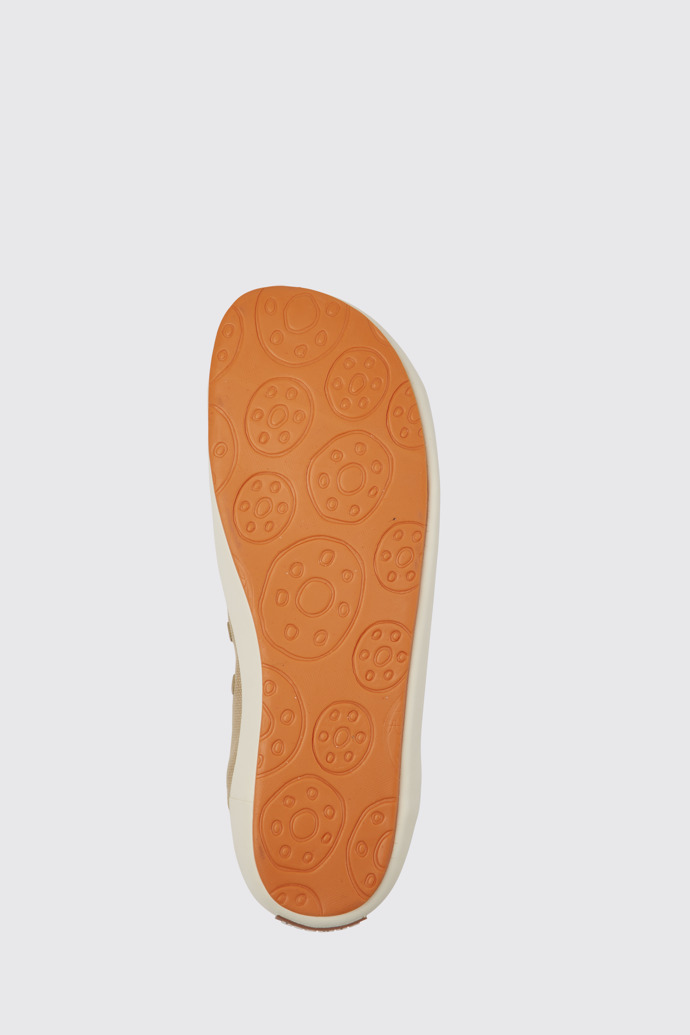 The sole of Peu Rambla Beige recycled cotton sneakers for men