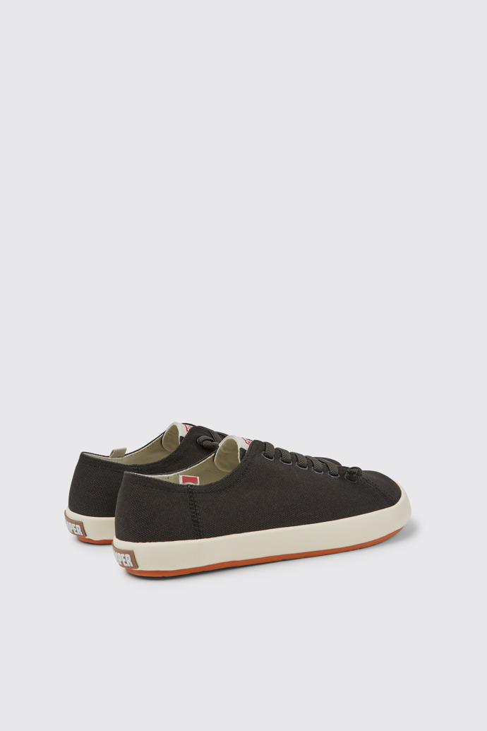 Back view of Peu Rambla Grey recycled cotton sneakers for men