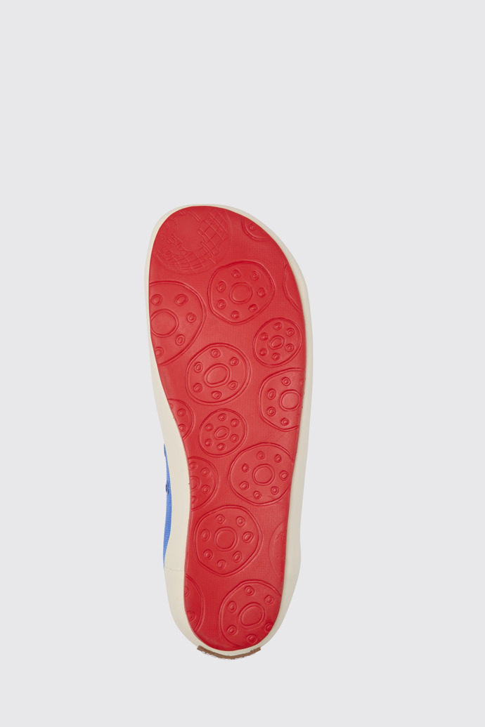 The sole of Peu Rambla Blue recycled cotton sneakers for men