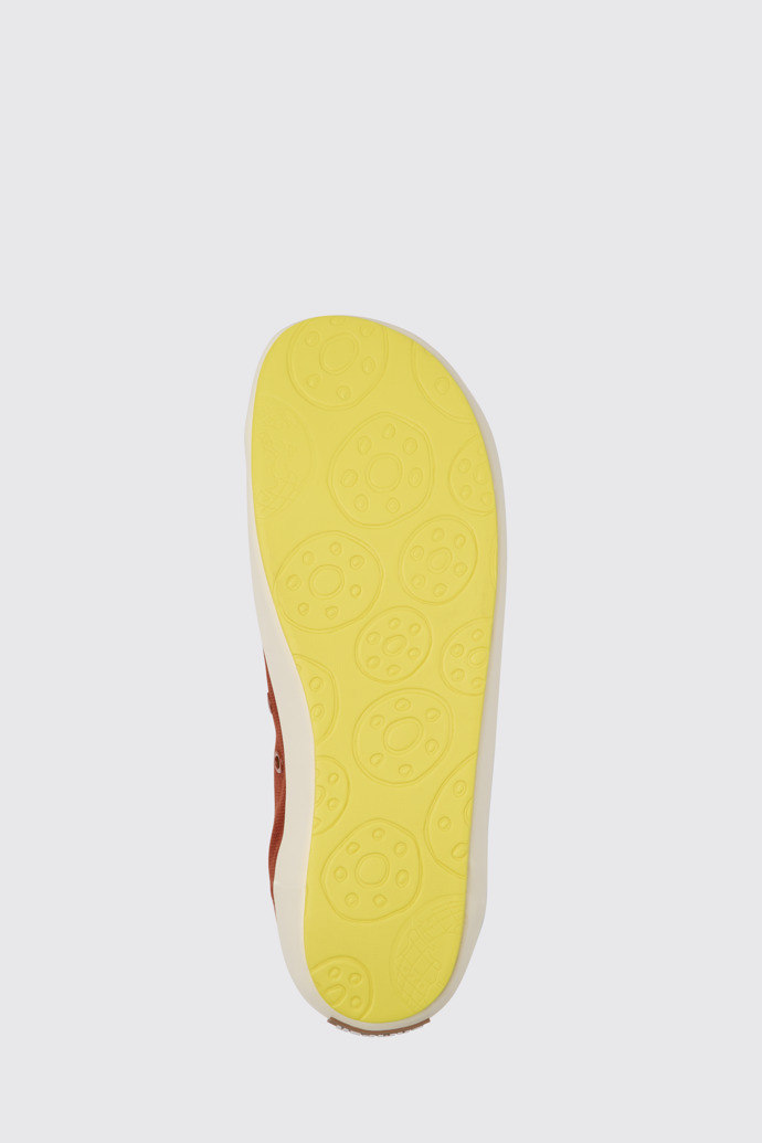 The sole of Peu Rambla Red recycled cotton sneakers for men