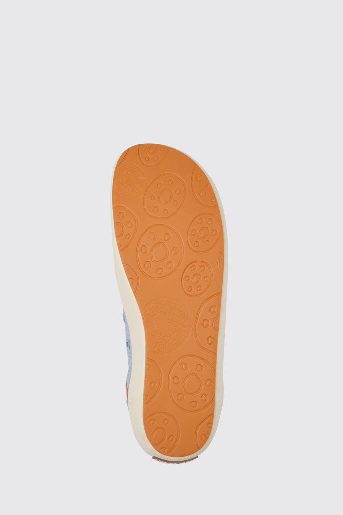 The sole of Peu Rambla Blue and orange printed sneakers for men