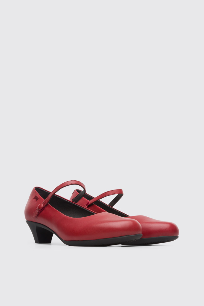 Front view of Helena Red Heels for Women