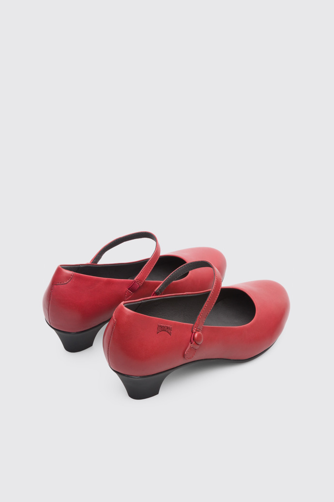 Back view of Helena Red Heels for Women