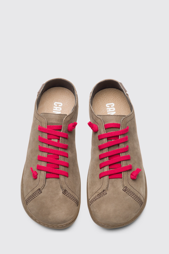 Overhead view of Peu Brown Gray Casual Shoes for Women