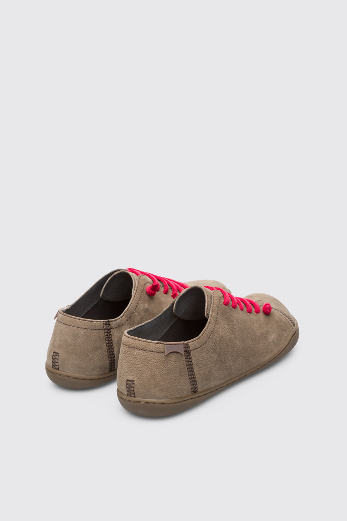 Back view of Peu Brown Gray Casual Shoes for Women