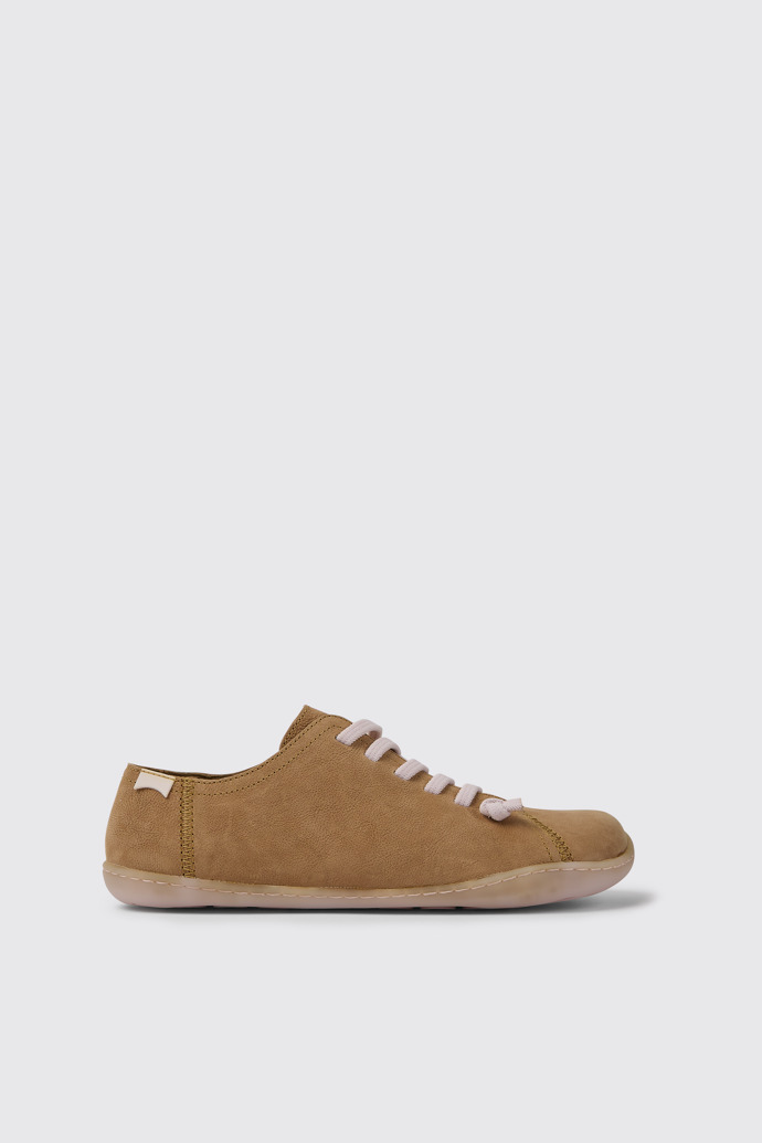 Side view of Peu Brown leather shoes for women