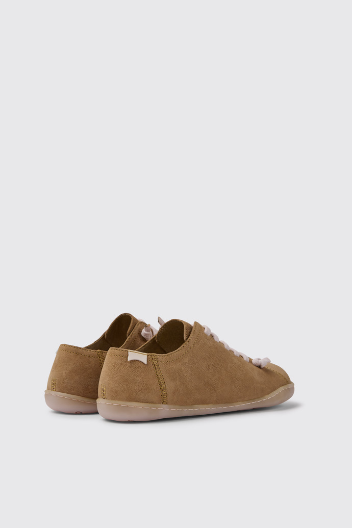 Back view of Peu Brown leather shoes for women