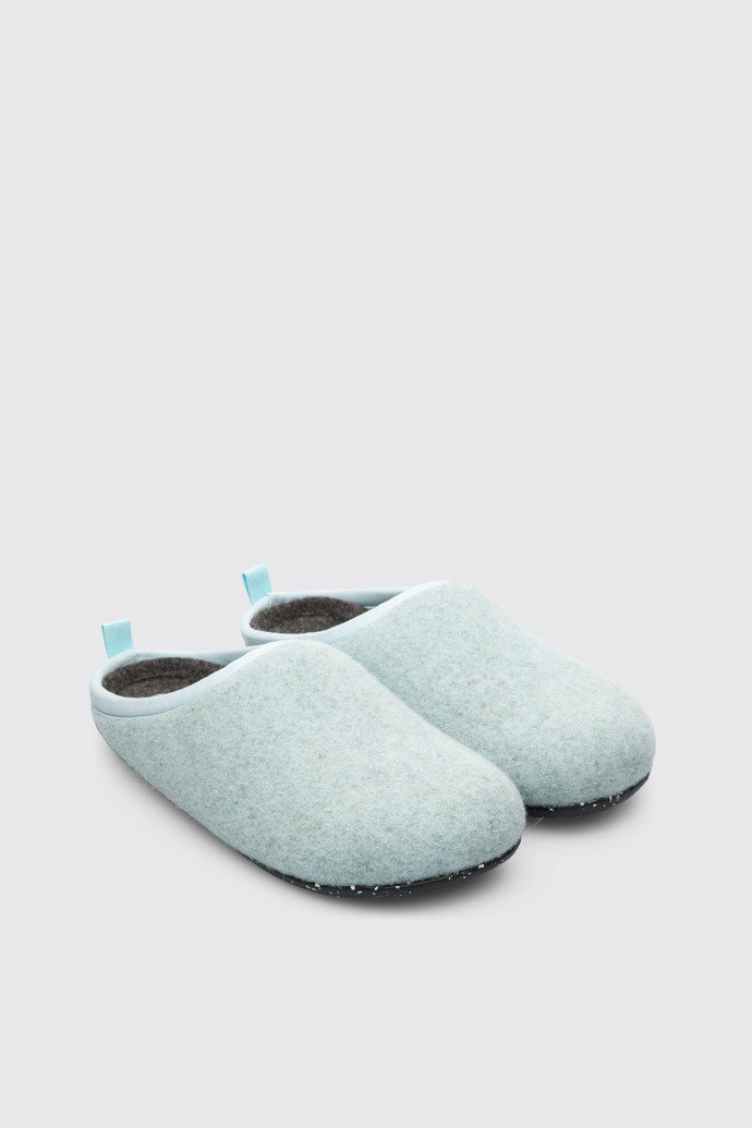 Front view of Wabi Blue Slippers for Women