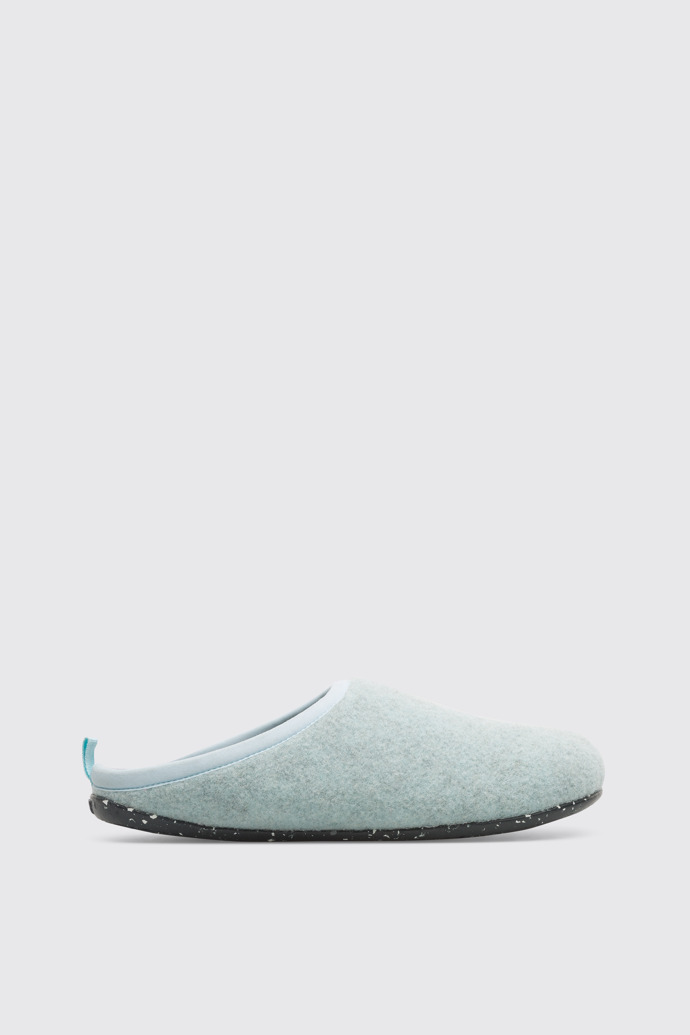 Side view of Wabi Blue Slippers for Women