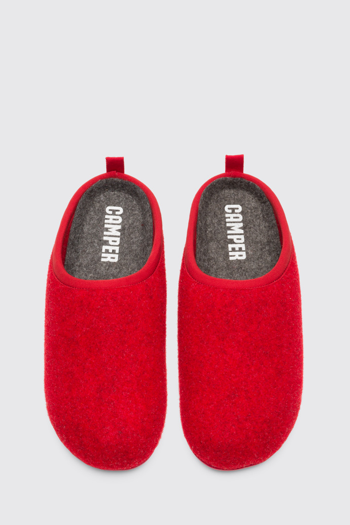 Overhead view of Wabi Red Slippers for Women