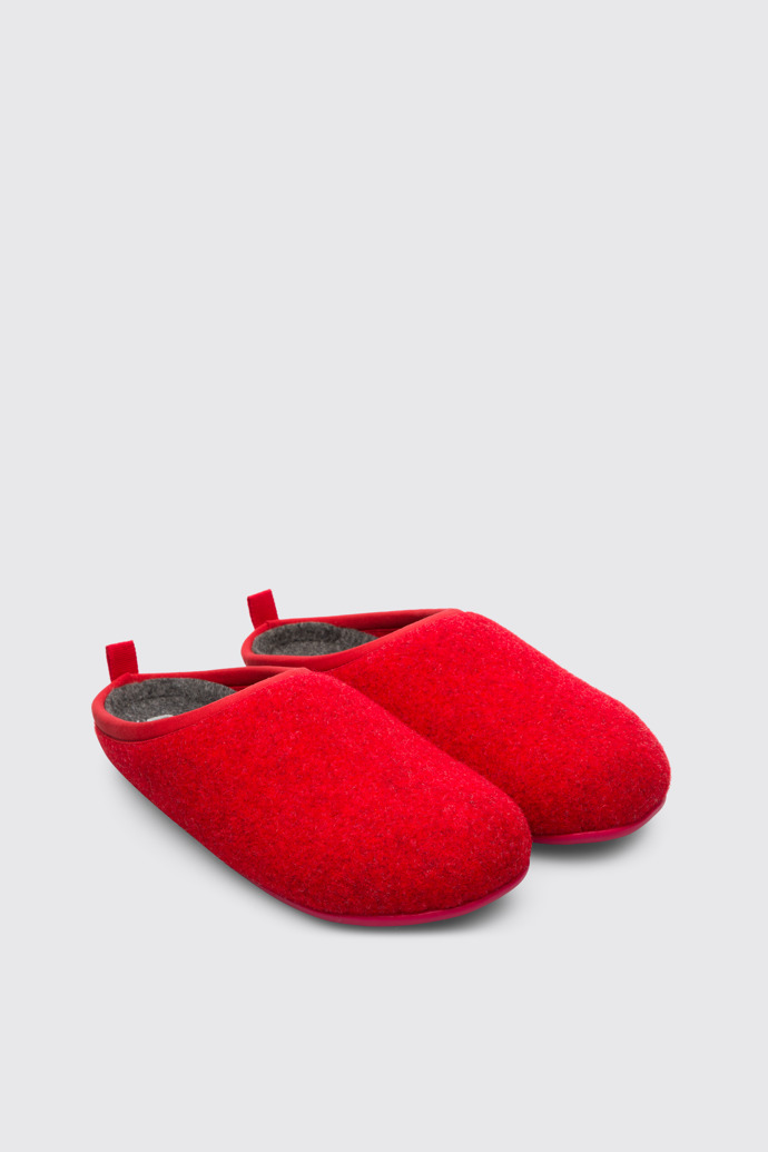 Front view of Wabi Red Slippers for Women
