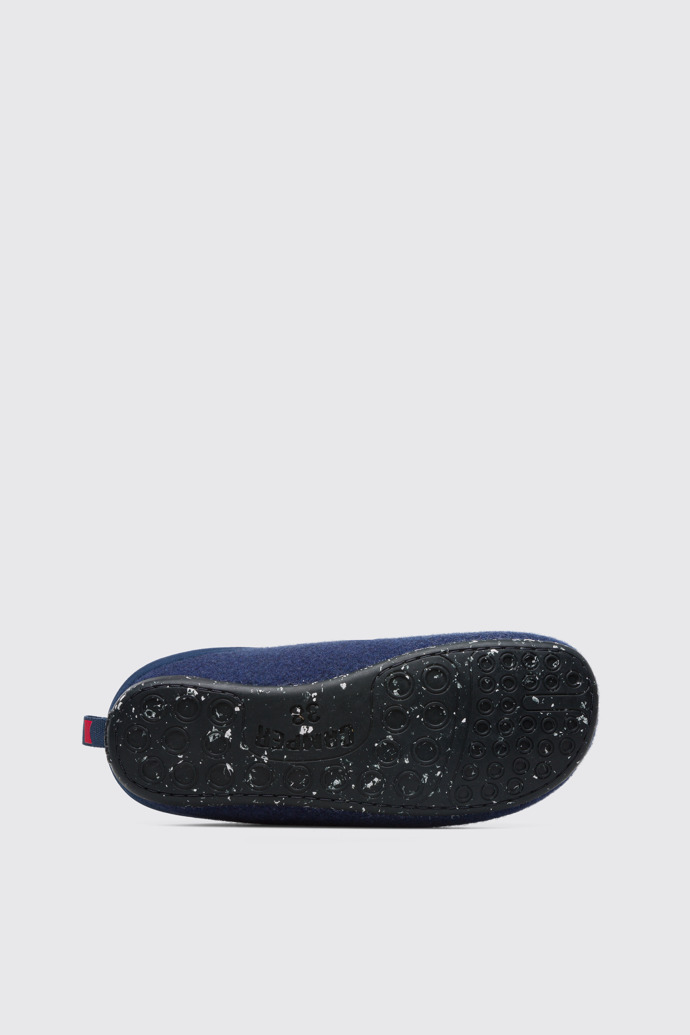 The sole of Wabi Blue wool woman's slipper