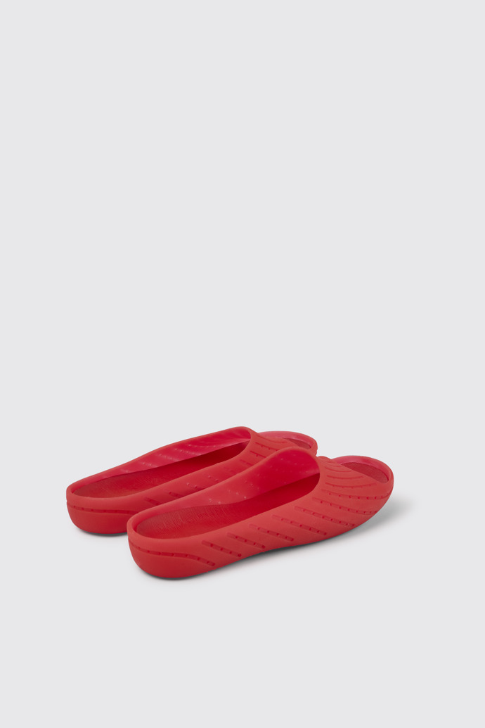 Back view of Wabi Red monomaterial sandals for women