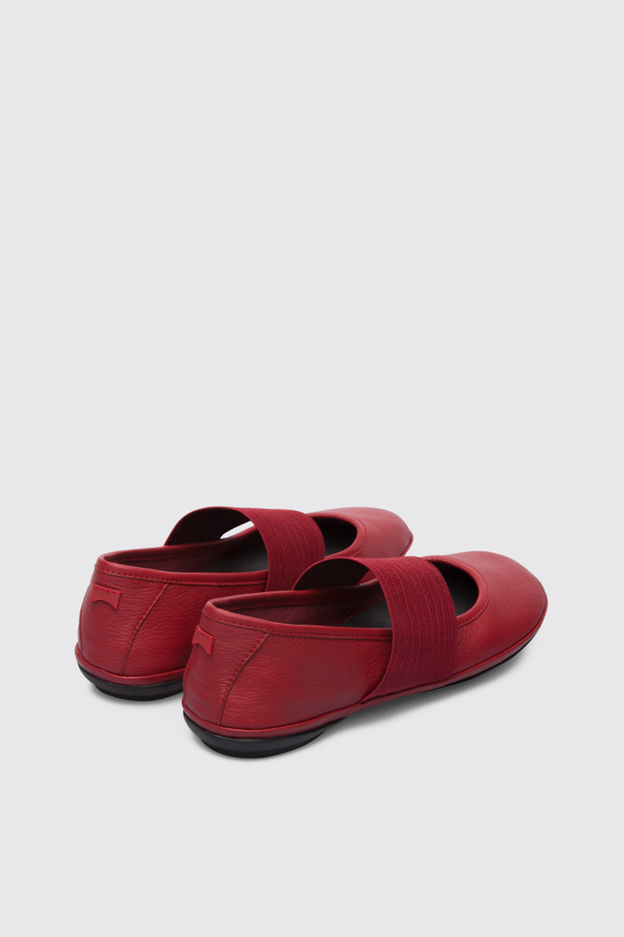 Back view of Right Red Ballerinas for Women