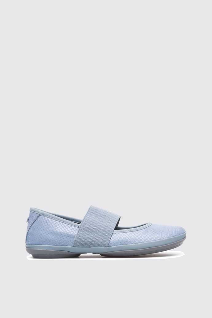 Side view of Right Blue Ballerinas for Women