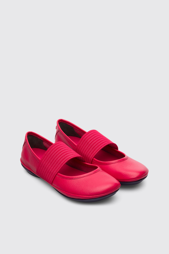 Front view of Right Pink Ballerinas for Women