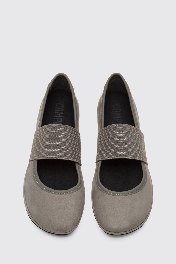 Overhead view of Right Grey Ballerinas for Women
