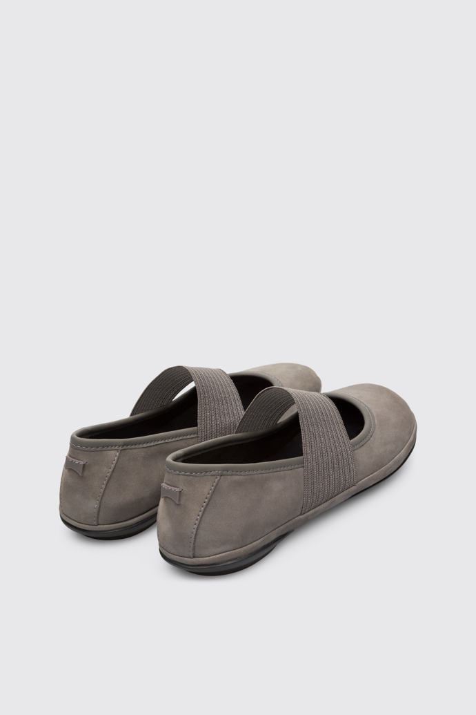 Back view of Right Grey Ballerinas for Women