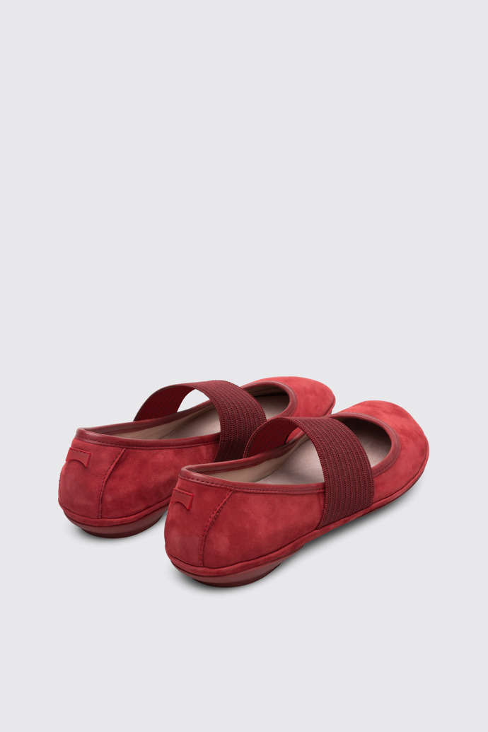 Back view of Right Red Ballerinas for Women