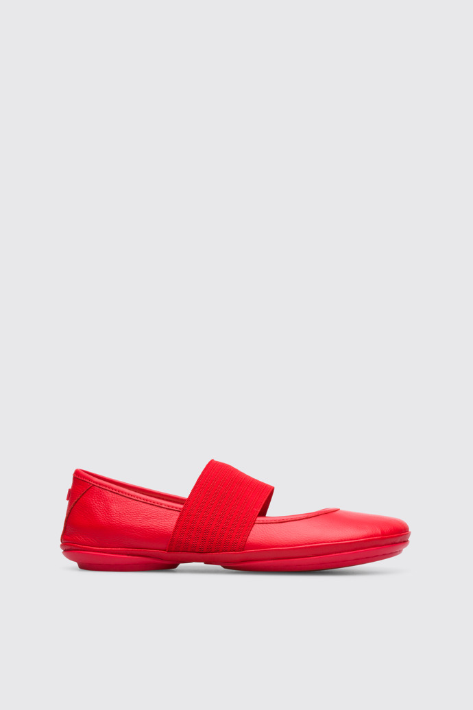 Side view of Right Red ballerina for women