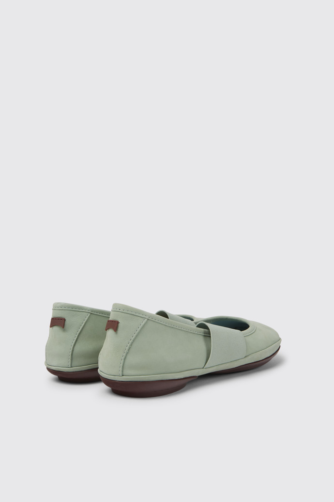 Back view of Right Green nubuck shoes for women