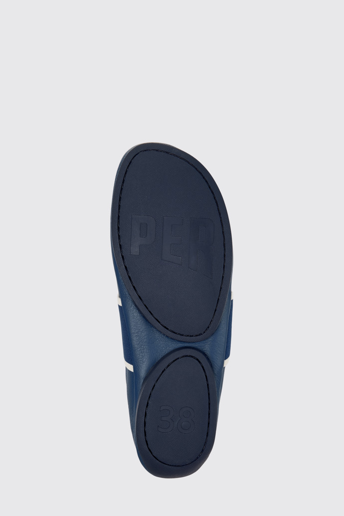 The sole of Right Nina Blue Leather Ballerinas for Women.