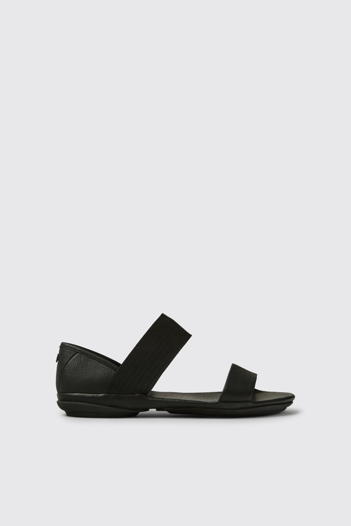 Side view of Right Black Sandals for Women