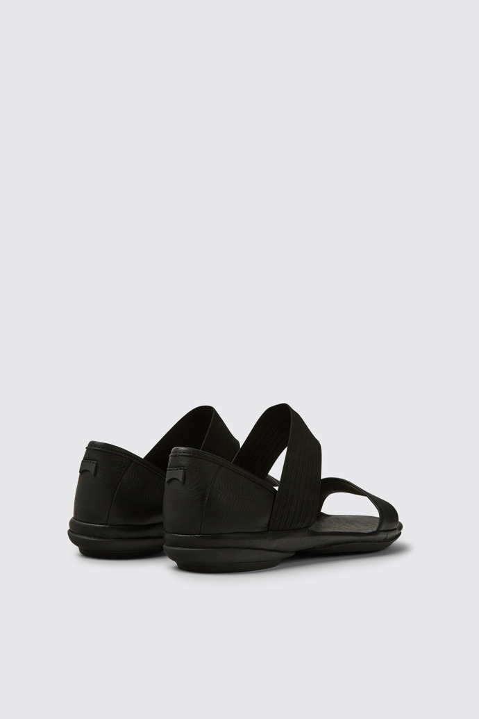 Back view of Right Black Sandals for Women