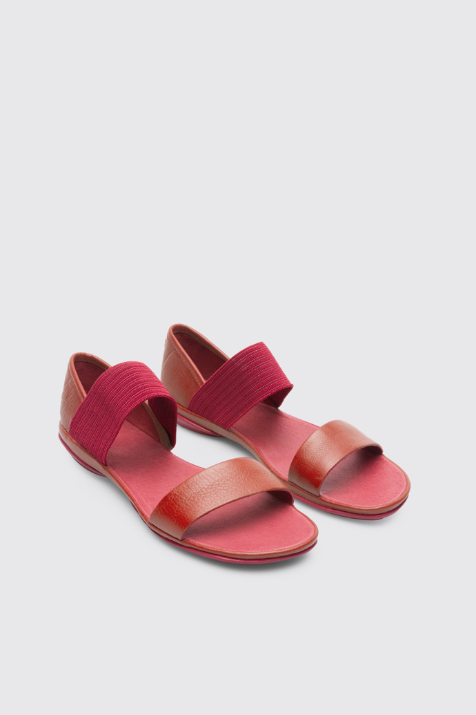 Front view of Right Red Sandals for Women