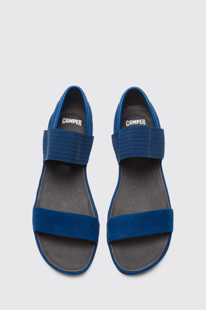 Overhead view of Right Blue Sandals for Women