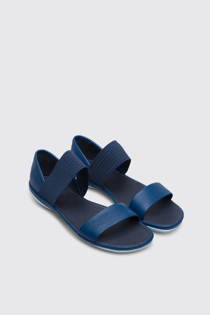 Front view of Right Blue sandal for women