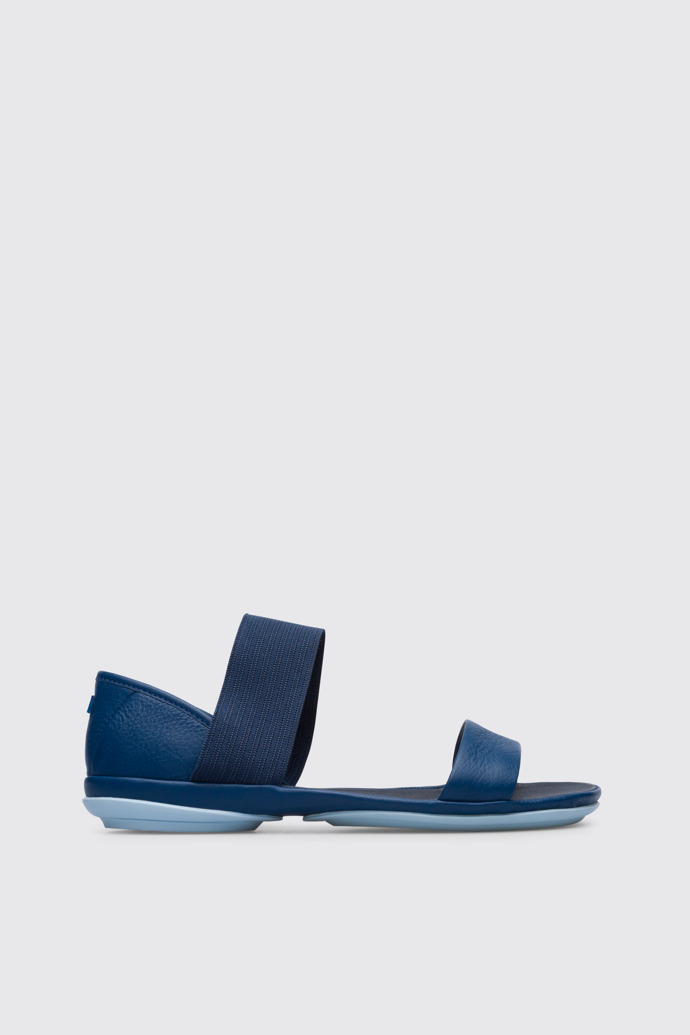 Side view of Right Blue sandal for women